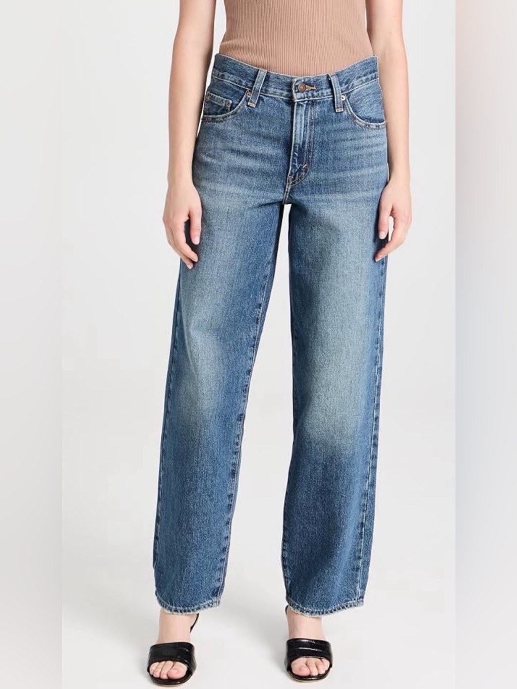 Levi’s Baggy Dad Mid Rise Relaxed Jeans Paradise Found A34940028 Women W28 L32